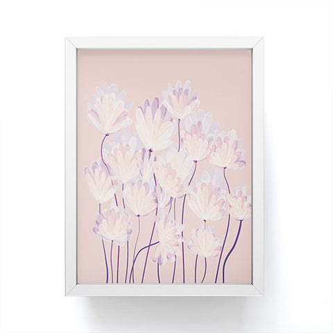 Suneldesigns Delicate Light Pink Abstract Framed Mini Art Print