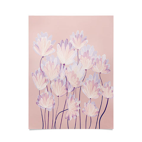 Suneldesigns Delicate Light Pink Abstract Poster