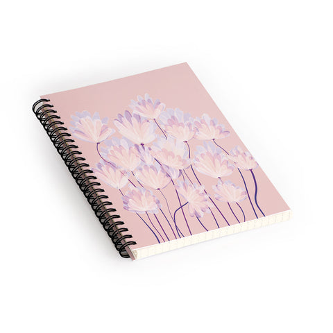 Suneldesigns Delicate Light Pink Abstract Spiral Notebook