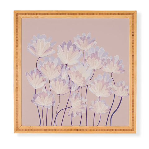 Suneldesigns Delicate Light Pink Abstract Framed Wall Art