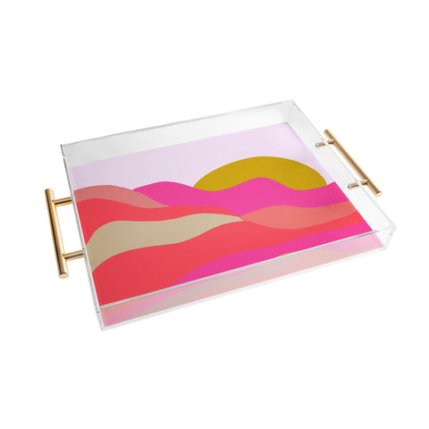 SunshineCanteen Adelaida mountain sunset Acrylic Tray