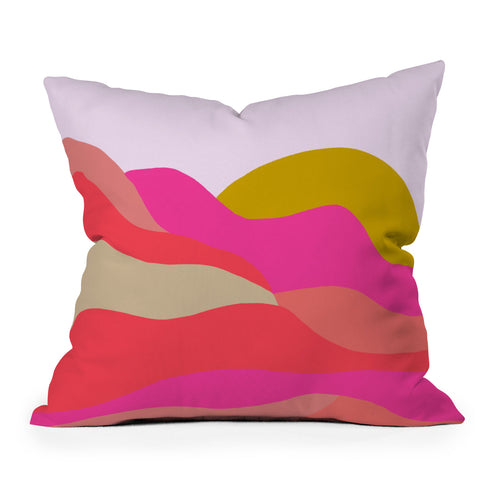 SunshineCanteen Adelaida mountain sunset Outdoor Throw Pillow