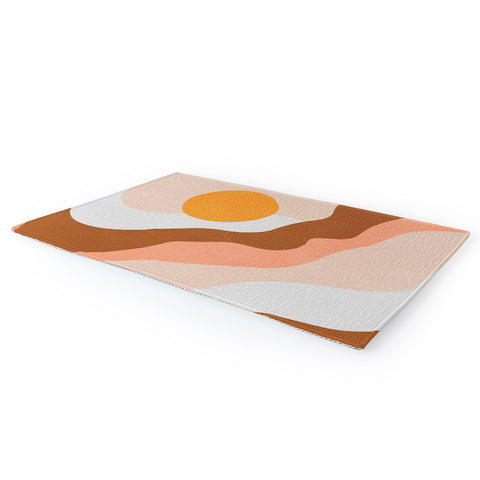 SunshineCanteen antelope canyon orange waves Area Rug