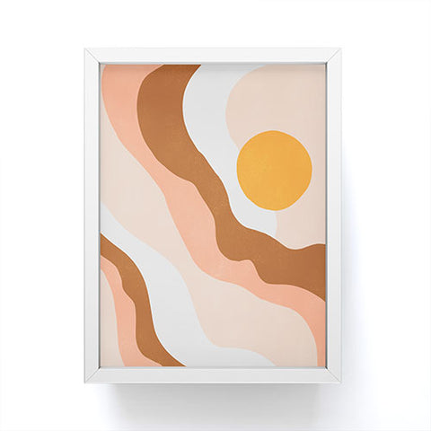 SunshineCanteen antelope canyon orange waves Framed Mini Art Print