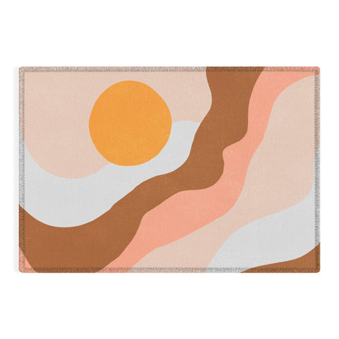 SunshineCanteen antelope canyon orange waves Outdoor Rug