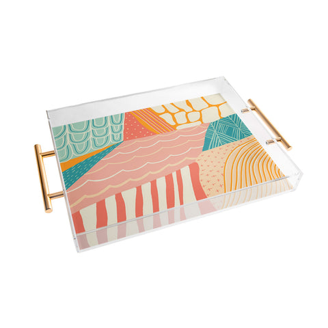 SunshineCanteen beach quilt Acrylic Tray