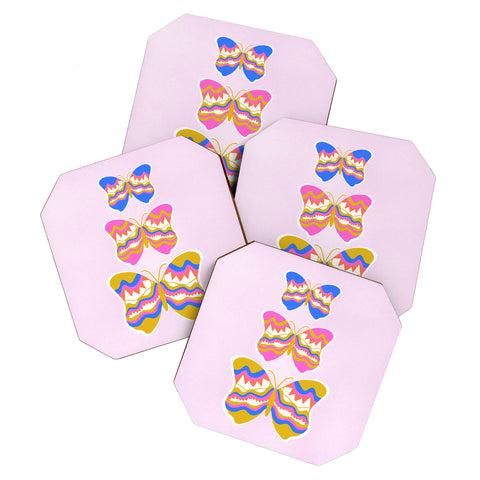 SunshineCanteen berkeley butterflies Coaster Set