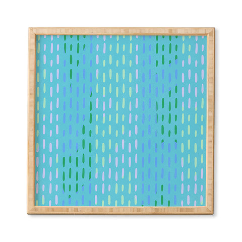 SunshineCanteen Blue Kantha Stripes Framed Wall Art