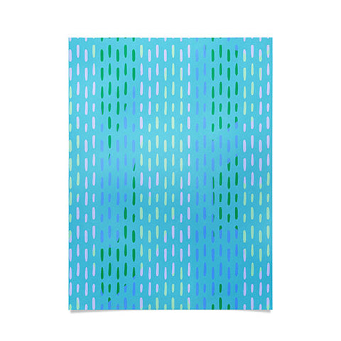 SunshineCanteen Blue Kantha Stripes Poster