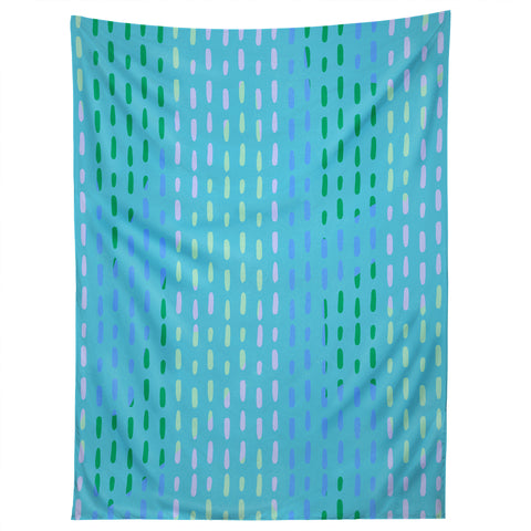 SunshineCanteen Blue Kantha Stripes Tapestry