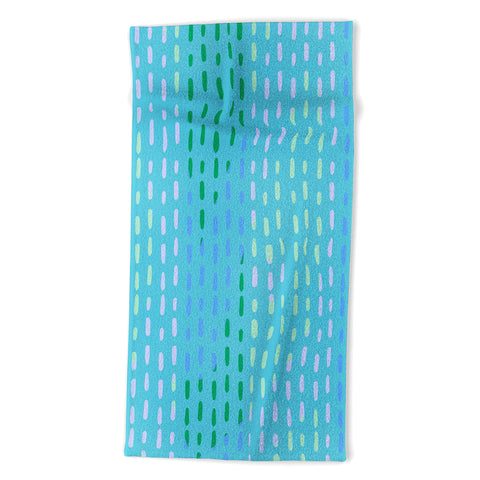 SunshineCanteen Blue Kantha Stripes Beach Towel