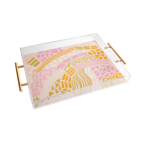 SunshineCanteen cascade in peach Acrylic Tray