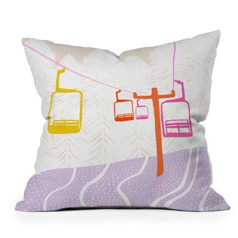 SunshineCanteen Chairlift Outdoor Throw Pillow