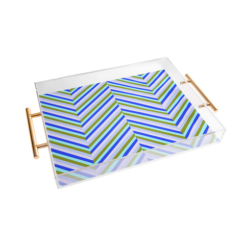 SunshineCanteen chevron blues Acrylic Tray