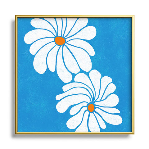 SunshineCanteen daisy 1967 Square Metal Framed Art Print