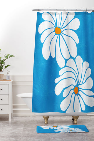 SunshineCanteen daisy 1967 Shower Curtain And Mat