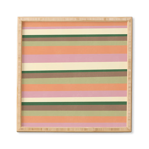 SunshineCanteen desert oasis stripes Framed Wall Art