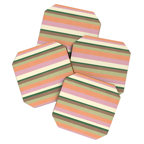 SunshineCanteen desert oasis stripes Coaster Set