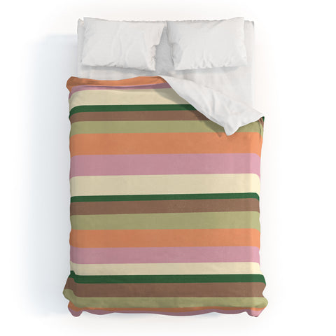 SunshineCanteen desert oasis stripes Duvet Cover