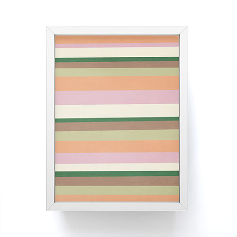 SunshineCanteen desert oasis stripes Framed Mini Art Print