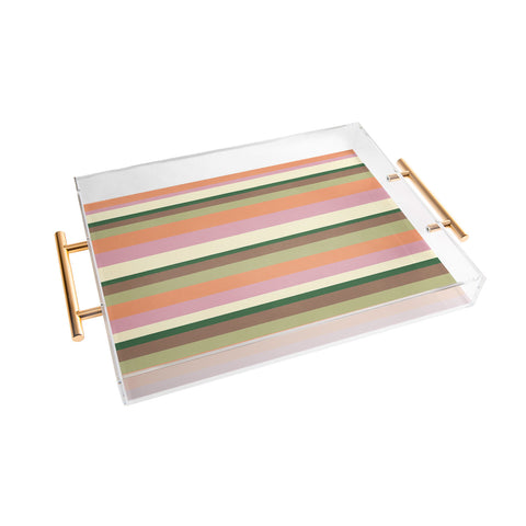 SunshineCanteen desert oasis stripes Acrylic Tray