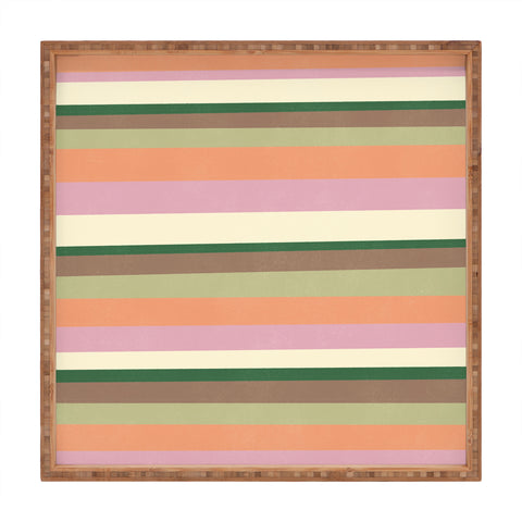 SunshineCanteen desert oasis stripes Square Tray