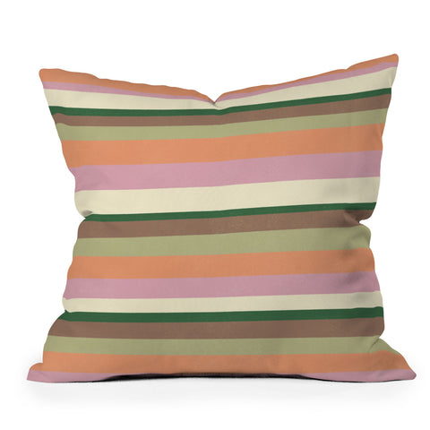 SunshineCanteen desert oasis stripes Throw Pillow