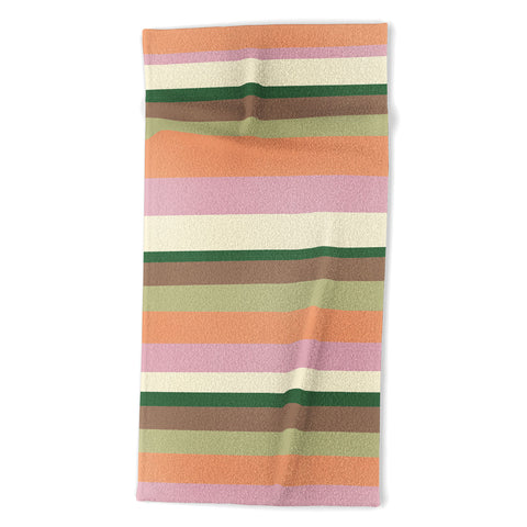 SunshineCanteen desert oasis stripes Beach Towel