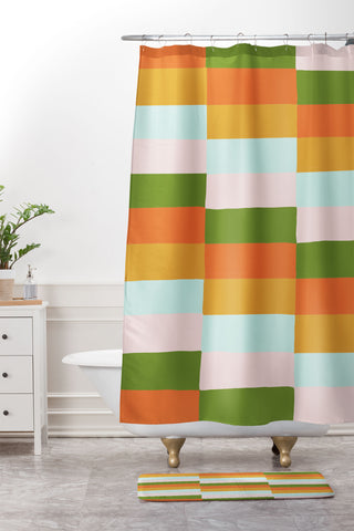 SunshineCanteen Desert Rainbows Shower Curtain And Mat