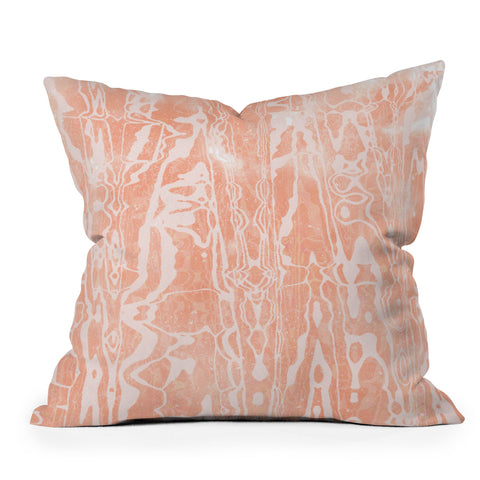 SunshineCanteen electric avenue peach Outdoor Throw Pillow