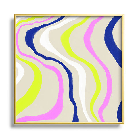 SunshineCanteen F L O W Square Metal Framed Art Print