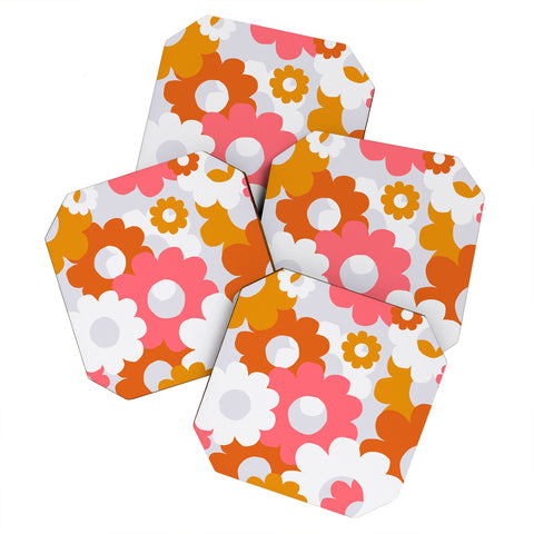 SunshineCanteen flower power 1960 Coaster Set