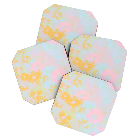 SunshineCanteen gentle flowers Coaster Set