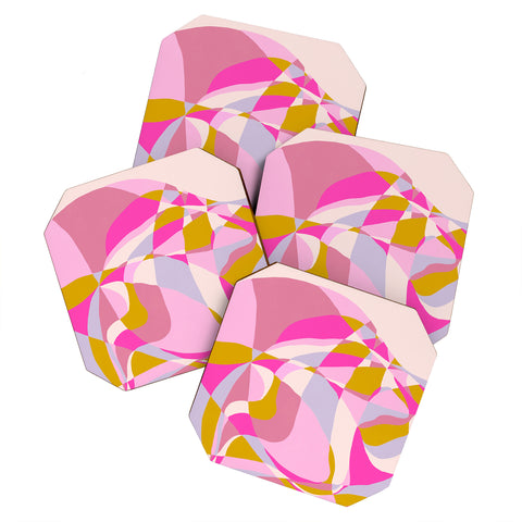 SunshineCanteen kaleidoscope mountain Coaster Set