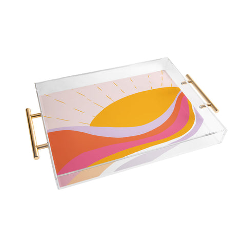 SunshineCanteen laurel canyon sunrise Acrylic Tray