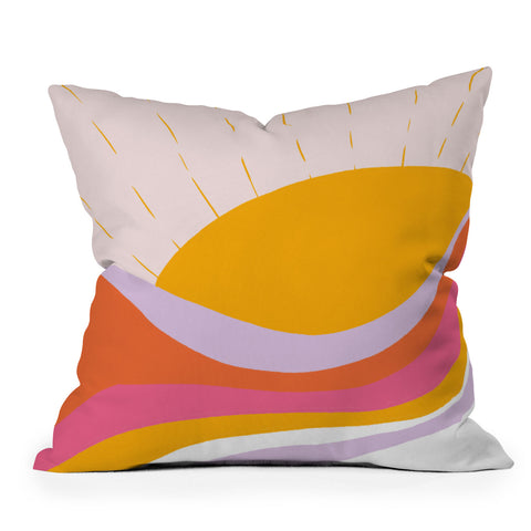 SunshineCanteen laurel canyon sunrise Outdoor Throw Pillow