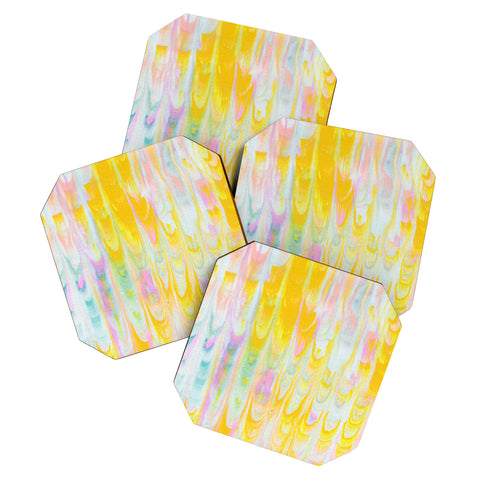 SunshineCanteen marbled pastel dreams Coaster Set