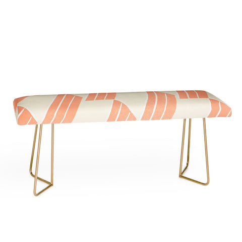 SunshineCanteen minimalist pink hex tile Bench