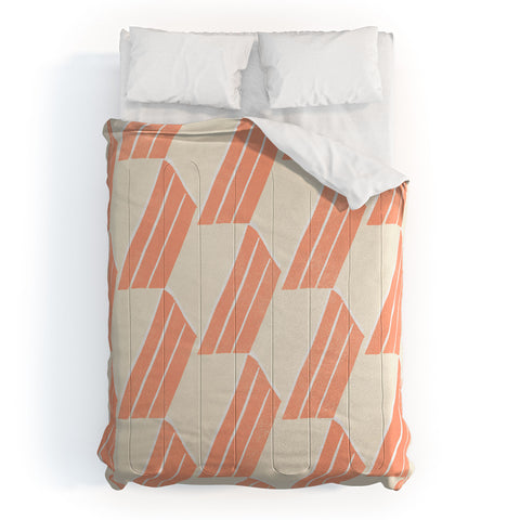 SunshineCanteen minimalist pink hex tile Comforter