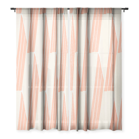 SunshineCanteen minimalist pink hex tile Sheer Non Repeat