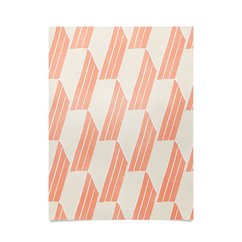 SunshineCanteen minimalist pink hex tile Poster