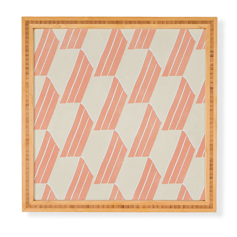 SunshineCanteen minimalist pink hex tile Framed Wall Art