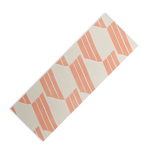 SunshineCanteen minimalist pink hex tile Yoga Mat