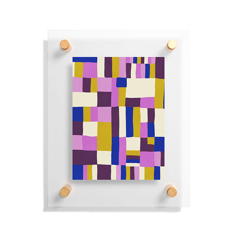 SunshineCanteen modern boho quilt Floating Acrylic Print