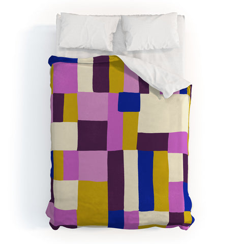 SunshineCanteen modern boho quilt Duvet Cover