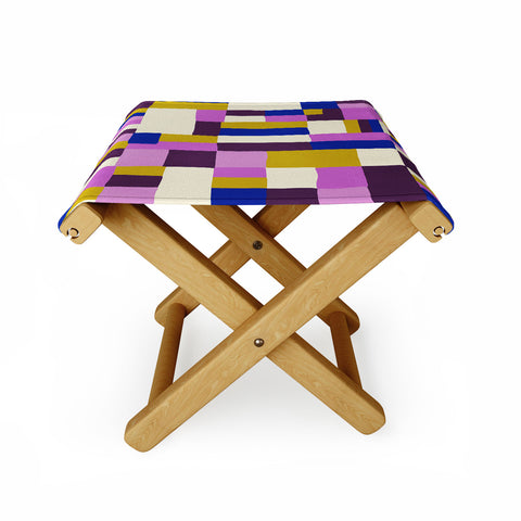 SunshineCanteen modern boho quilt Folding Stool