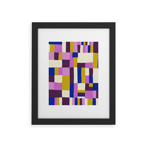SunshineCanteen modern boho quilt Framed Art Print