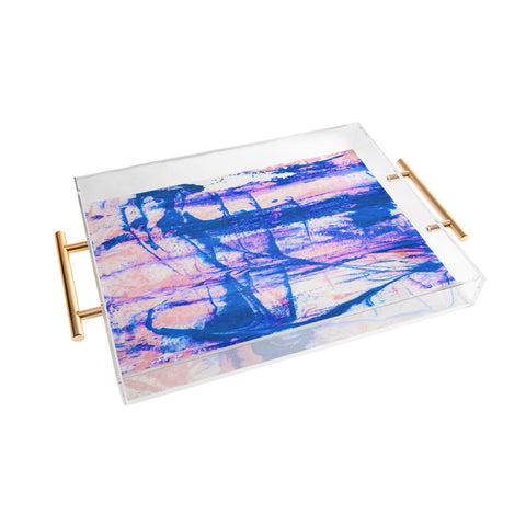 SunshineCanteen modern tie dye Acrylic Tray