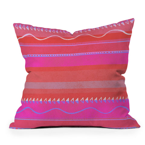 SunshineCanteen Nayarit pink Outdoor Throw Pillow