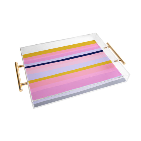 SunshineCanteen ojai stripes Acrylic Tray